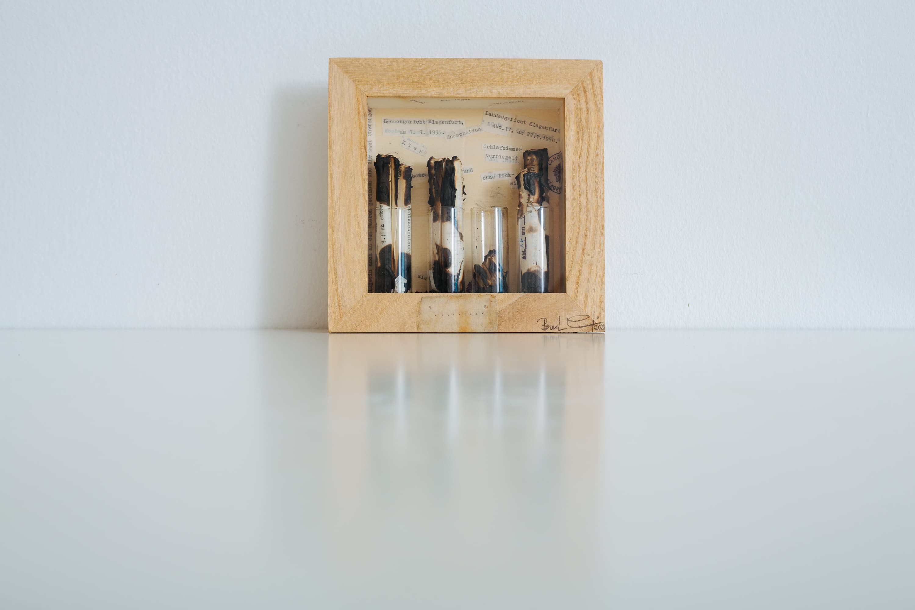 Mut 1956, Papier, Glas Holz - Originaldokument 1956