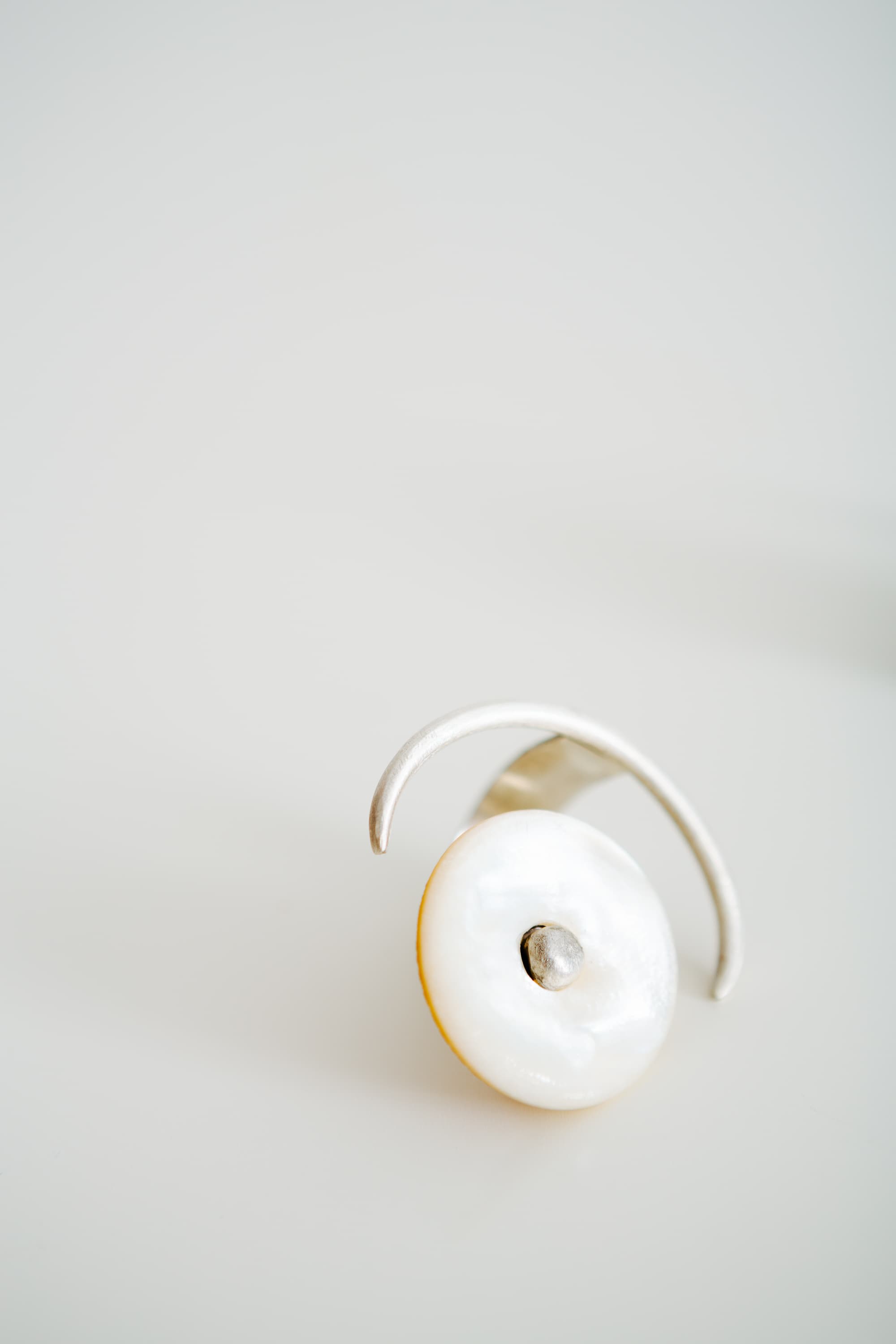 Ring, Silber, Ring - Perlmutt, Silber